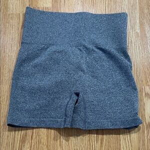 High-Rise Gray Women's Seamless Bike Shorts